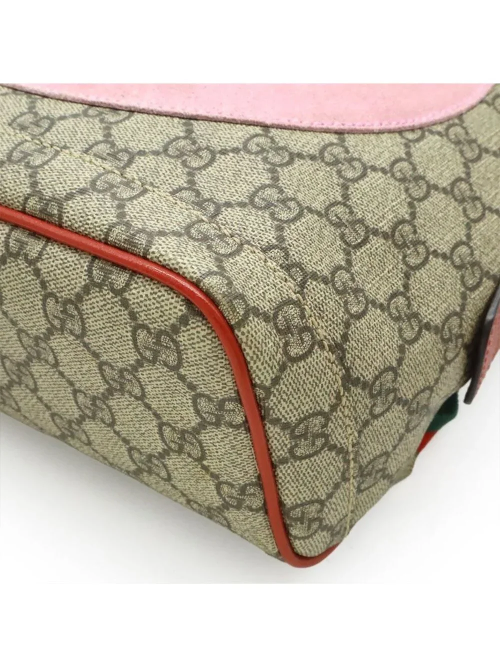 Gucci GG Supreme Bosco Applique Dog Backpack Leather Beige
